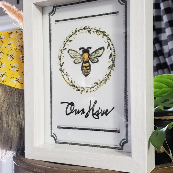 5 x 7 Our Hive picture with frame. White mdf. - Picture 4 of 4